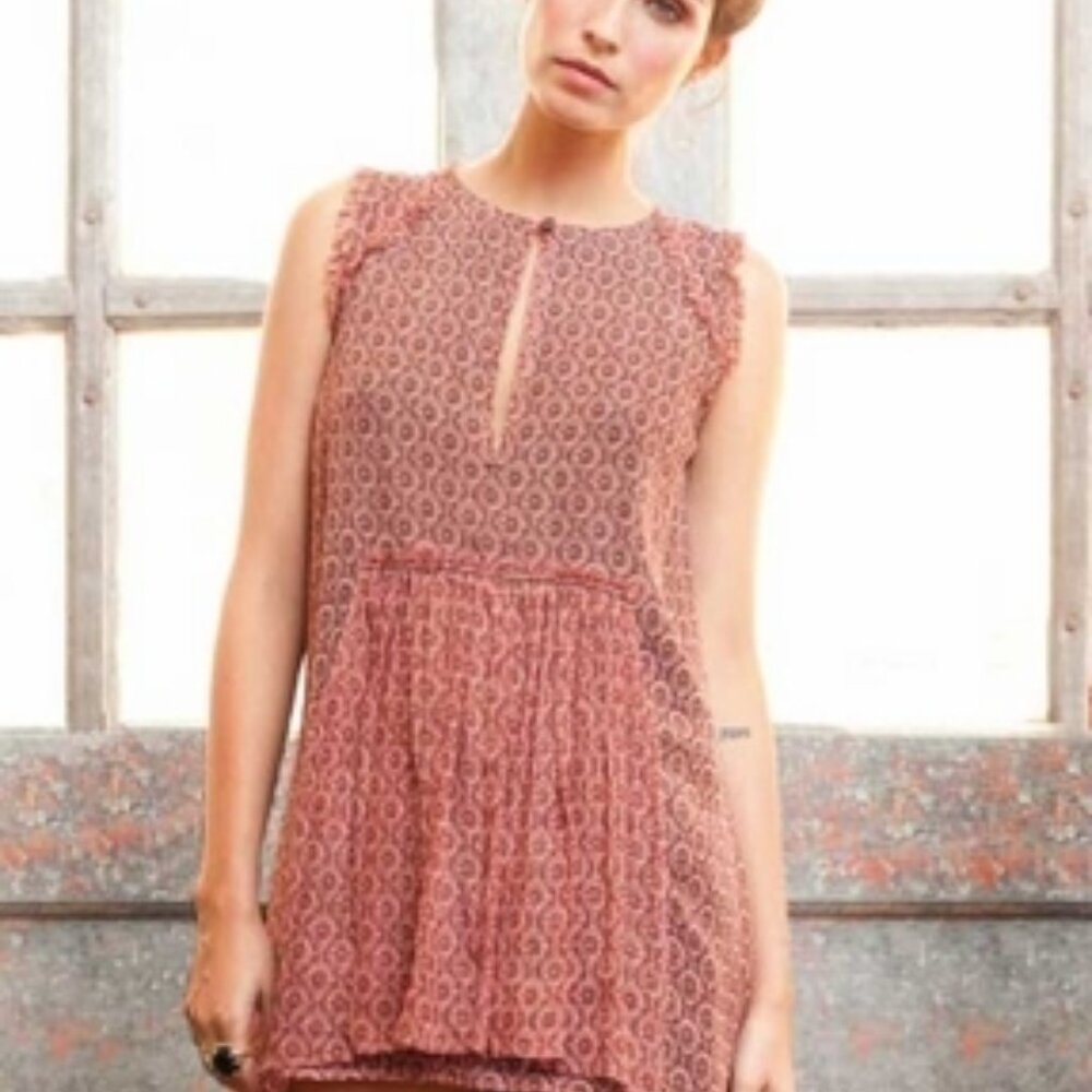Winter Kate Silk Chiffon Padma Pink Crinkle Dress XS NWT